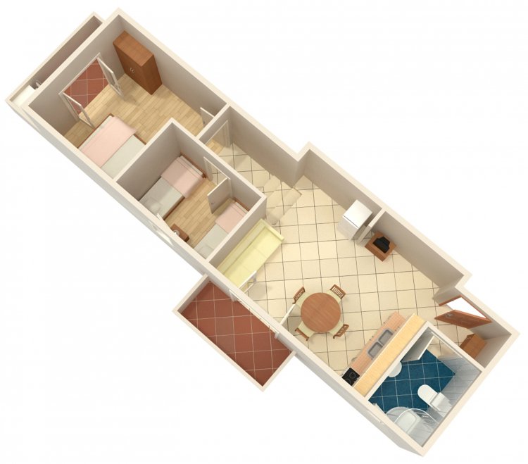 Two bedroom apartment with balcony and sea view Rogoznica (A-5269-b)