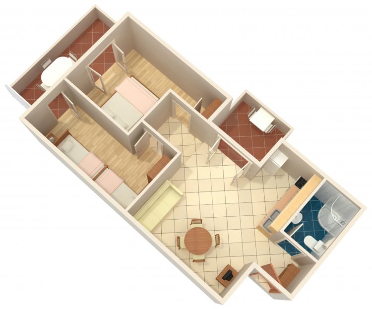 Two bedroom apartment with terrace and sea view Rogoznica (A-5269-c)